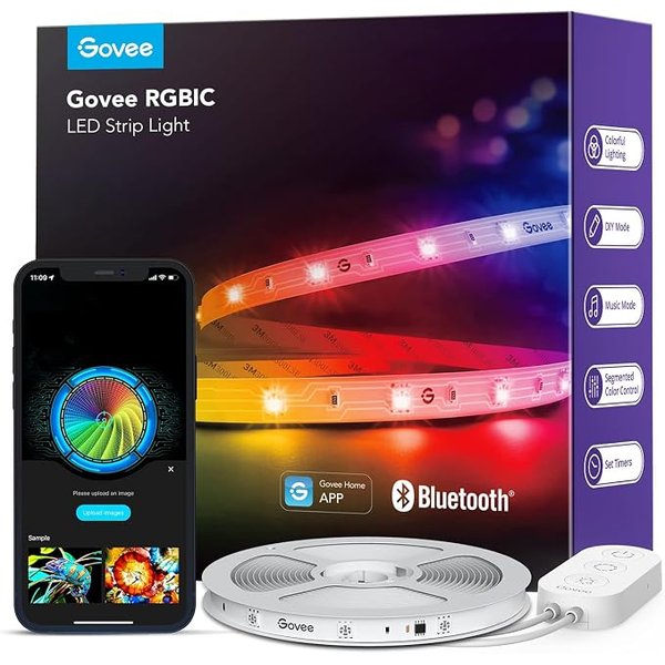 Govee RGBIC LED strip lights 16.4ft color changing