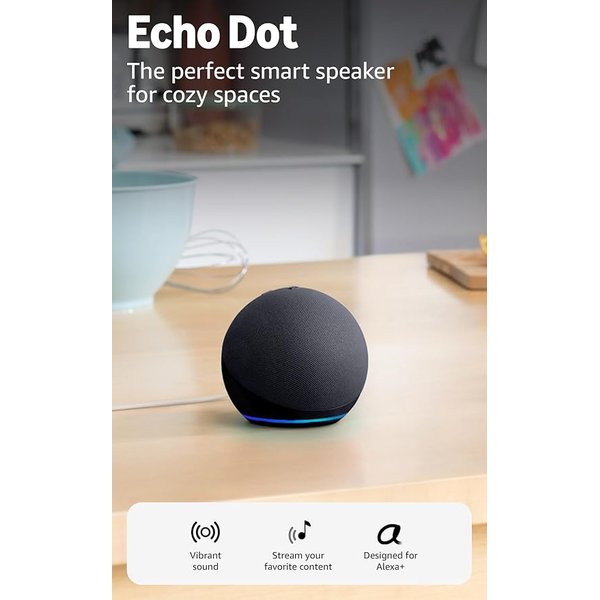 Amazon Echo Dot newest model smart speaker in charcoal