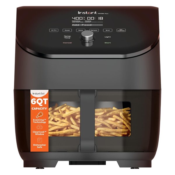 Instant Vortex Plus 6-quart ClearCook air fryer with clear window
