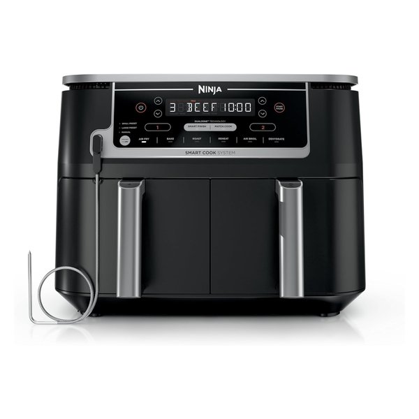 Ninja Foodi DZ550 10-quart DualZone smart air fryer with thermometer