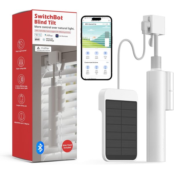 SwitchBot Blind Tilt motorized opener for venetian blinds with solar panel