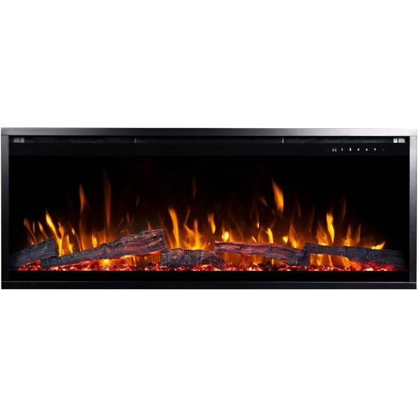 Touchstone Sideline Elite Pro 50 inch smart electric fireplace with realistic flames