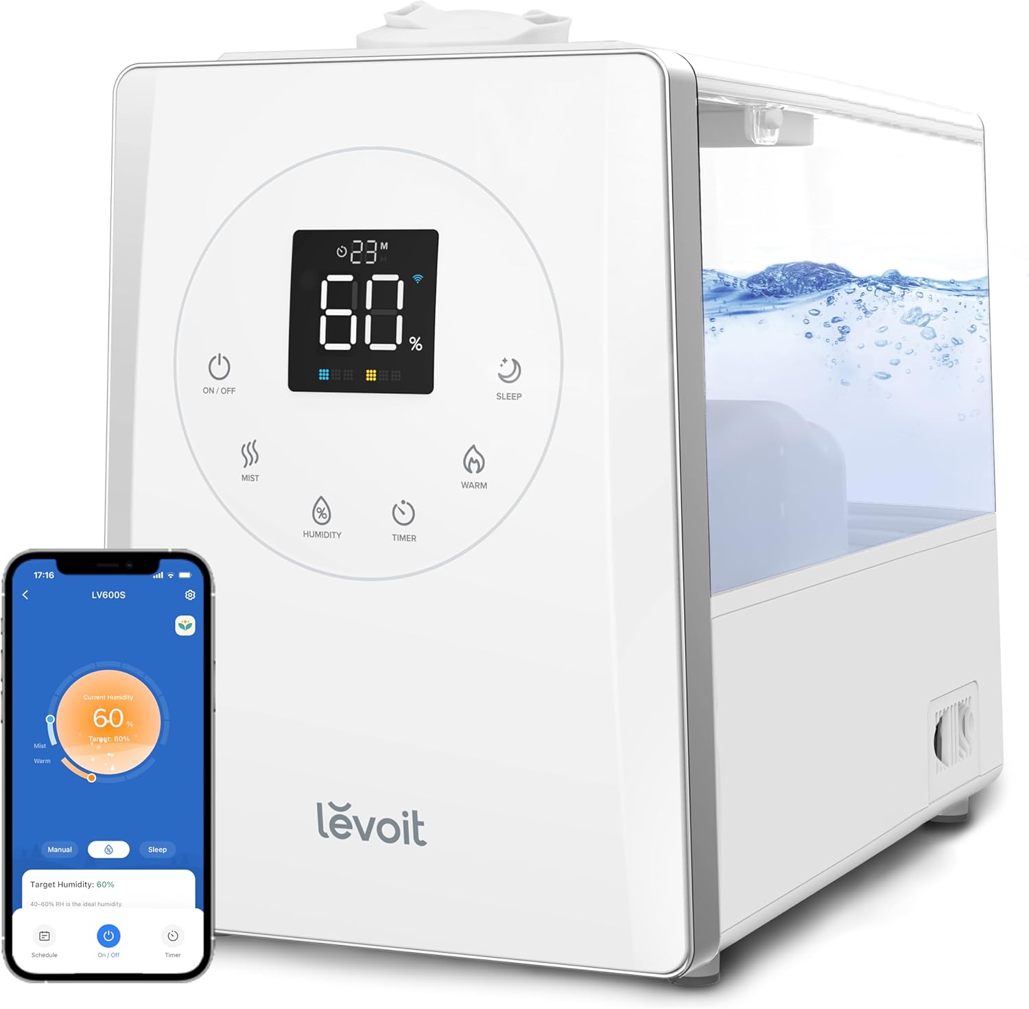 LEVOIT LV600S Smart Warm and Cool Mist Humidifier 6L