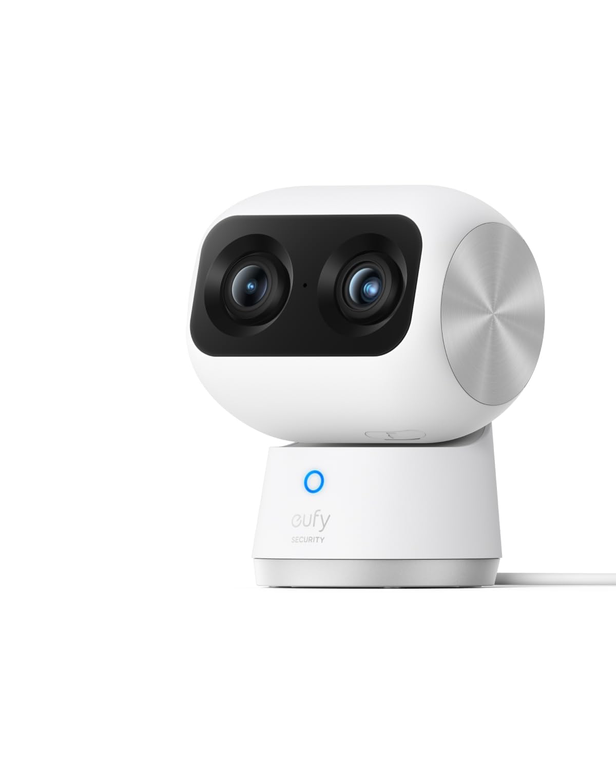 eufy Security 4K Indoor Cam S350 with dual cameras on a pan-and-tilt base