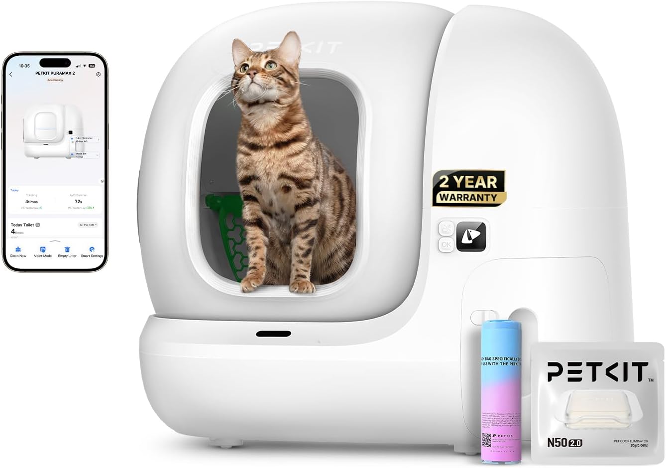 PETKIT PuraMax 2 automatic self-cleaning cat litter box with app