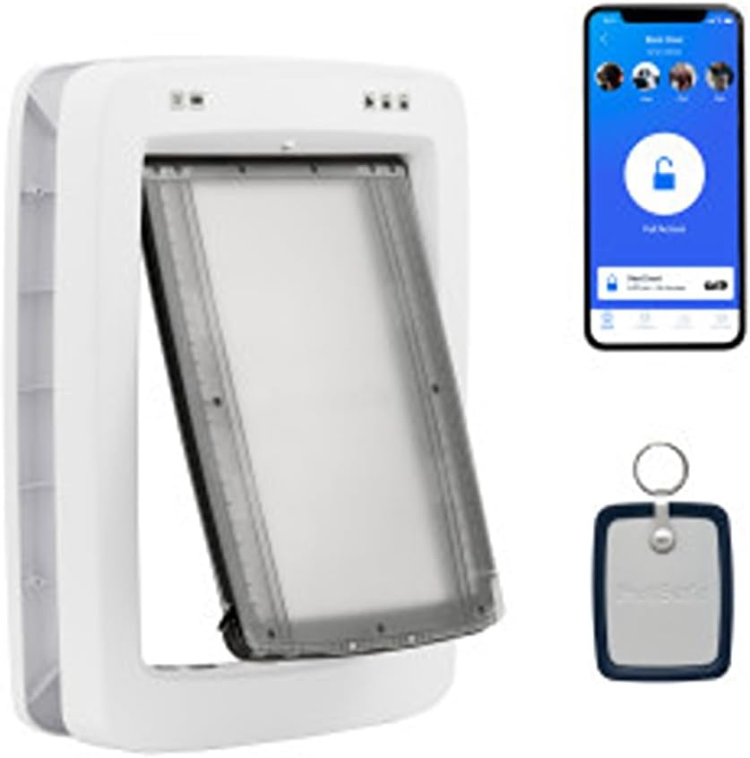 PetSafe Never Rust SmartDoor Connected Pet Door with app and collar key for dogs and cats