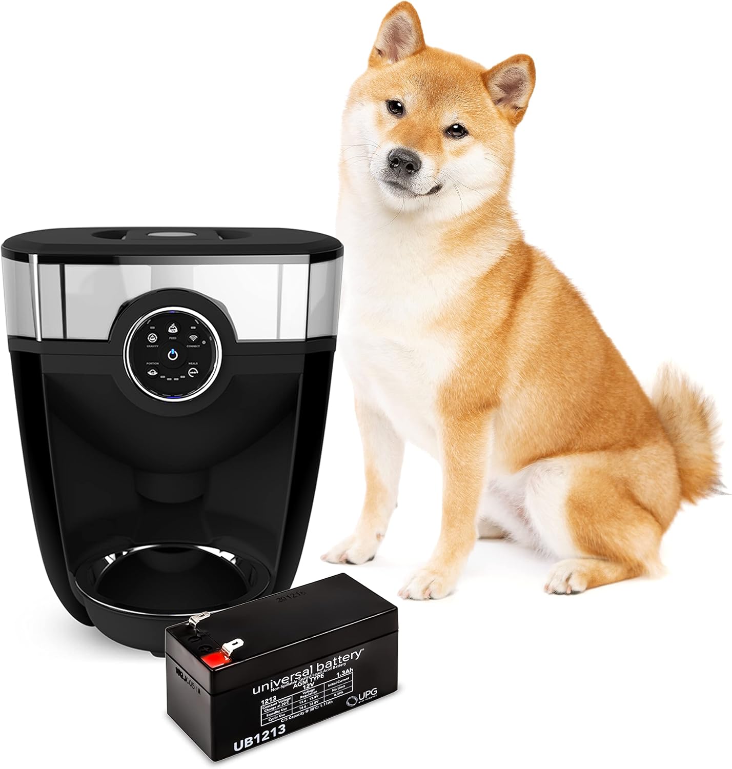 Feeder-Robot by Whisker smart automatic pet feeder in black