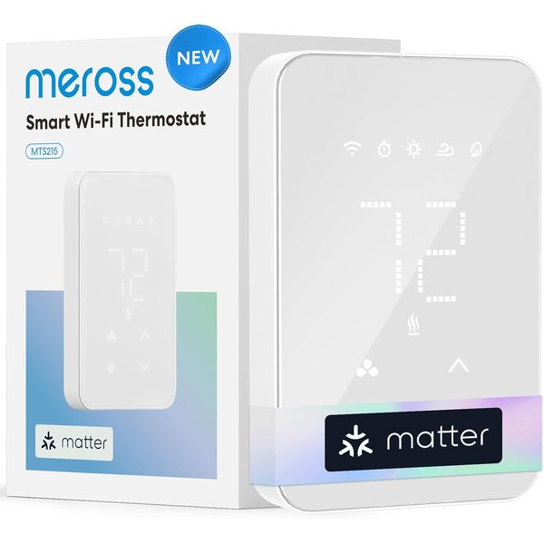 meross Matter smart thermostat for electric baseboard heaters