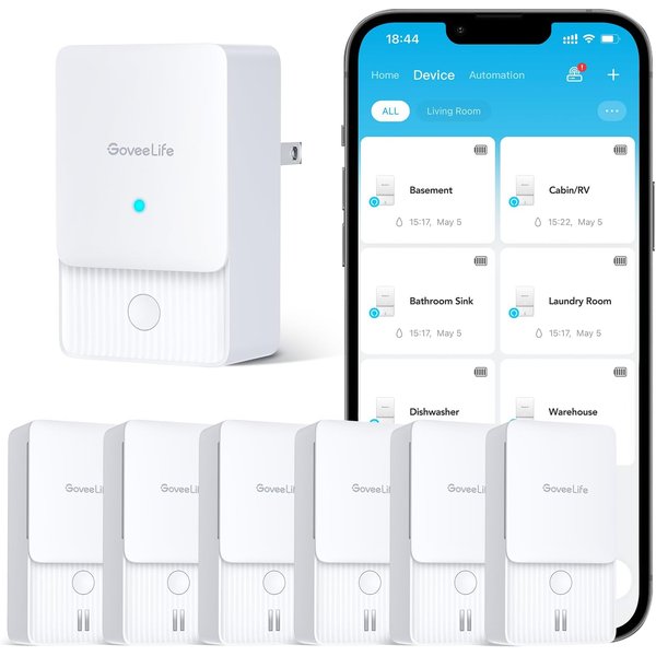 GoveeLife Premium Smart Water Leak Detector 2 6-Pack